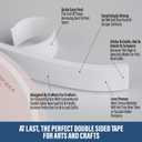 4 x Double Sided Tape for Crafts  3mm Thick Foam Adhesive Tape for Scrapbooking, Journals & DIY Projects  Strong Double Stick Tape for Card Making, Photos, Paper Projects - 0.59in (1.5cm) X 16.4ft (5m) (White)