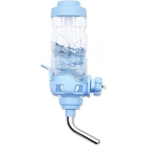 Vannon Dog Water Dispenser for Cage, 15oz Auto Feeding Crate Water Bottle for Dogs, Cats & Rabbits, Pet Nozzle Diameter: 12mm, BPA Free, Blue