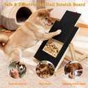 Dog Nail Scratch Board with Treat Drawer,Wooden Nail Filing Pad for Dogs - Adjustable Home Grooming Tool with Durable Self-Adhesive Sandpaper,Suitable for All Breeds