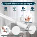 Tension Curtain Rod No Drilling 39-157", Heavy Duty Long Curtain Rod White