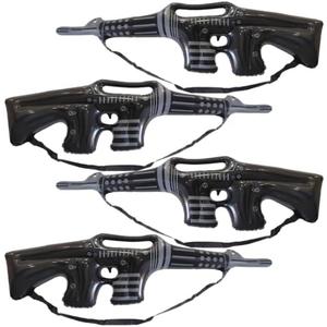 Inflatable Machine Gun Party Props, 4 Pack, Black, Costume Accessories with Strap Inflatable Machine Gun Cosplay Theme Party Birthday Decoration Balloon