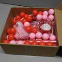 Soulchen 6 Sets Valentine's Day Game Head Hoop Basketball Party Game Adjustable Basket Net Headband with Balls for Indoor Outdoor Basketball Senior Night (Pink)