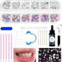 Duoduobuy 1800Pcs Gems Kit, DIY Fashionable Crystals Jewelry Kit- Artificial Diamonds Ornaments for Proud Smile