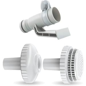 Above Ground Pool Filter Parts Kit with Swimming Pool 1.25-inch Inlet Nozzle and Outlet Filter Hose Holder