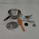 Stainless Steel Food Mill With 3 Milling Discs,Ergonomic design Rotary hand crank,Wood Grain Handle Food Mills For Tomato Sauce,Potatoes,Jams,With Funnel,Multifunctional Spoon,Blue MW-N02