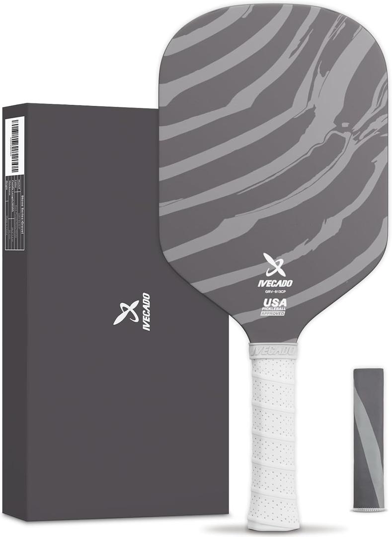 Pickleball Paddle Carbon Fiber USAPA Approved Thicker Honeycomb Core Pickle Ball Rackets Gift with Cover for Women and Men