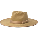 FLUFFY SENSE. Unisex Wide Brim Sun Hat Straw Panama Rancher Fedora Hat for Men Beach Hat for Women