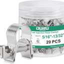 Fuel Line Clamp 304 Stainless Steel,20PCS Adjustable 5/16"-13/32" Dia (8-10mm) Mini Fuel Injection Gas Line Hose Clamps,Pipe Clamp for Automotive,Diesel Petrol Pipe