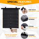 EcoNour Car Side Window Sun Shade (2 Pack) | Retractable Roller Sunshade for Kids | Baby Car Window Shades for UV and Sun Glare Protection | Baby Travel Accessories (15"x17")