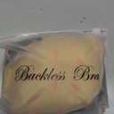 Cmojsk Strapless Sticky Push-Up Bra for Women, Adhesive Invisible Backless Nipple Covers, 2 Pair Black/ Beige