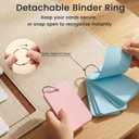 Koogel 1080PCS Index Cards with Rings for School, 2.2 x 3.5 Inch, Colored Flash Cards for Studying, Portable Notecard for Classroom Tests Preparation Teacher Education Office Supplies, 6 Colors