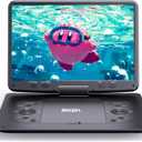16.9''Portable DVD Player with 14.1''HD Large Screen, 5 Hours Rechargeable Battery, Kids DVD Players for Car Travel, USB/SD Card/Sync TV and Multiple Disc Formats, Black