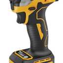 Cordless Impact Driver Compatible with Dewalt 20V /60V Max Battery, 1/4" Hex Chuck Power Impact Driver with 2500 In-lbs, 4 Speed, Auto Stop & LED Light (No Battery), Yellow