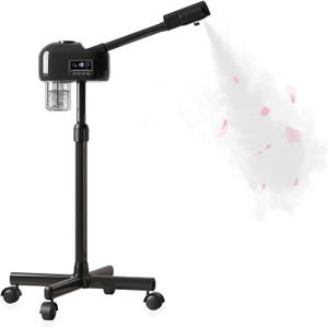 Facial Steamer for Estheticians, Timer Function & Hot Mist, Vaporizador Facial Steamer Professional On Wheels for Home Use & Spa Salon Skin Cleasning