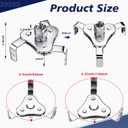 6 Pack Universal Oil Filter Wrench Adjustable, 3 Jaw Oil Filter Removal Tool Set for 2-1/2'' to 4-9/16'' 64mm - 116mm, 2 Way Efficient Ratcheting Wrench for Car Truck Motorcycle Maintenance