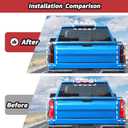 JeCar Smoked Tail Light Cover 3rd Third Brake Light Cover Trim Kit Fit for Chevrolet Chevy Silverado 2022+