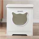 Wooden Cat beds for Indoor Cats,Large Double Cat House Cave with 2 Soft Cushion,Warm Cozy Pet Hideaway for Kittens & Big Cats,17.7"x16.9"x19.68" Natural