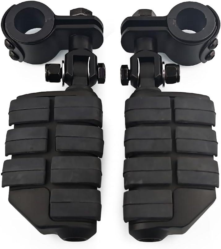 Motorcycle 1"(25mm), 1 1/4" (32mm), 1 1/3" (34mm) Highway Foot Pegs Highway Pegs Foot Rest Engine Guard Compatible with Harley Road King Street Glide Honda Suzuki Yamaha Matte Black