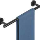 SAYAYO Black Towel Racks for Bathroom, 16 Inch Towel Bar Towel Rod Towel Holder Wall Mount SUS304 Stainless Steel (Hanging Length 13-Inch)