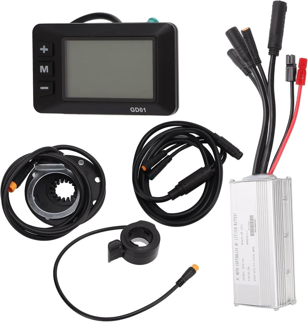 Pissente Electric Motor Controller, Full Joint Motor Controller Kit 22A Electric Modification Kit with GD01 Panel Replacement for 500W Geared Motor