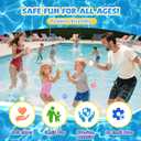 Reusable Water Balloons for Kids & Adults, 14 Pack Refillable Silicone Water Balloons Quick Fill, Self Sealing Water Balloon for Pool, Summer Toys Beach Toys for Outdoor Idea Gift, Party Supplies