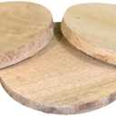 Wooden Coasters for Drinks - Natural Acacia Wood Drink Coaster Set for Drinking Glasses, Tabletop Protection for Any Table (Round Set of 6)