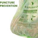SUPERBIO 2.6 Gallon Compostable Bags with Handles, 100 Count,1 Pack, Food Scrap Bags Certified by BPI and OK compost INDUSTRIAL, 9.84L