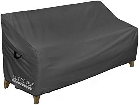 ULTCOVER Waterproof Outdoor Sofa Cover - Heavy Duty Patio Bench Covers 70W x 30D x 35H inch, Black