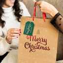Christmas Gift Tags - 48 pcs Present Tags with Rope for Personalizing Your Holiday Gifts, DIY, Xmas Decorations & Gift Labels, Gift Tags for Presents, Christmas Name Tag for Gifts Decor