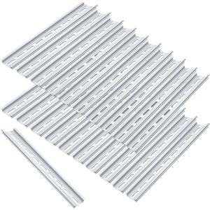 20 Piece Aluminum DIN Rails, 12 Inches Long, 35mm Wide, 7.5mm High, Top Hat Slotted DIN Rail with RoHS