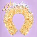 Xo, Fetti NYE 2026 Headband | Gold Glitter, Silver Stars, New Years Eve Party Accessories, Photo Booth Props, Sparkly Tinsel, Girls Night Glam