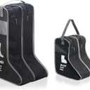 2 Pack Portable Boots Storage Bag, Tall/Short Boot Carry Bag Boots Organizer, Shoe Bags for Storage and Travel Dust Proof Travel Shoe Bags for Packing (Black)