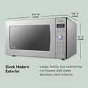 Panasonic Microwave Oven with Cyclonic Wave Inverter Technology, 1250W, 2.2 cu.ft. Countertop Microwave with Genius Sensor One-Touch Cooking NN-SD975S (Stainless Steel / Silver)