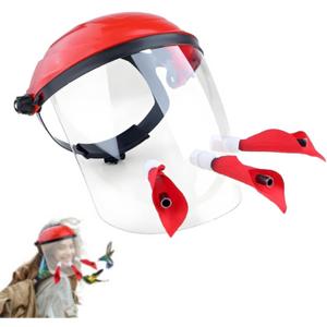 Hummingbird Feeder Hat MaskHelmet-Style Hands-Free Design3 Spill-Proof Ports for Adjustable Headband,Suitable for Outdoor Hummingbird Feeding Enthusiasts