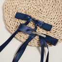 2 x 16 Pcs Hair Bows for Women Hair Ribbon Bowknot Hairs Bows With Long Tail Solid Hairs Bow Clips Barrettes for Women Accessories (12 Colors)