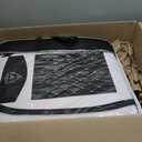 Car Seat Covers Full Set, Super Luxurious Heavy Duty Waterproof Leather Automotive Vehicle Cover for Cars SUV Pick-up Truck, Universal Non-Slip black white Seat Car Accessories (Full Set/White)