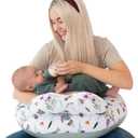 Inflatable Breastfeeding Pillow & Travel Nursing Pillow for Baby Girl and Boy - Portable Travel Nursing Pillows for Breastfeeding - Up to 6 Months or 18 lbs