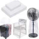 8 Pack Extra Large Clear Plastic Bags, 2 Sizes Large Big Jumbo Giant Storage Bags 40x60 Inches and 32x47 Inches, Heavy Duty Plastic Bags for Luggage, Suitcase, Furniture and Kids Bike