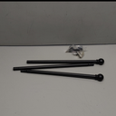 TONIAL Curtain Rod 32 to 58 Inch(2.6-4.8ft), Telescoping Splicing 3/4 Drapery Rods for Windows 20 to 53 Inch(1.7-4.4ft), Decorative Single Rod with Small Cap Finial, Black