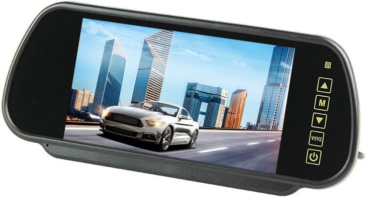 7inch Car Rearview Mirror Auto Dimming Monitor Replacement Rear View Camera with Bracket Universal for Cars and Trucks