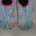 Deevike Water Shoes for Women Men Barefoot Quick-Dry Aqua Socks Slip-on for Beach Swim Surf Yoga Exercise (5.5-6.5 Women/4.5-5.5 Men, Rainbow/Pink)