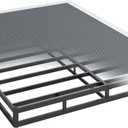 5 Inch Low Profile Box Spring, Sturdy Metal Frame Mattress Foundation, Easy Assembly, Quiet & Noise-Free, Queen Size