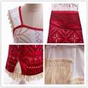 Princess Adventure Costume For Girls Ocean Outfit Fancy Dress Up (7-8 Years, Red)