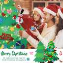 DIY Felt Christmas Tree for Toddlers 3.6ft with 35 Detachable Decorations, Christmas Decorations with String Light (Batteries Not Included), Wall Hanging