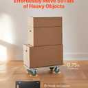 VEVOR Furniture Dolly, 551 lbs Load Capacity, Furniture Moving Dollies with 4 TPR Silent Wheels, Rectangle Multifunctional Flat Dolly for Piano Furniture Couch Washing Machine Fridge, 2 Pack, Black