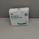 Crate Dog Bowl Removable Stainless Steel Water Food Feeder Bowls Cage Coop Cup for Cat Puppy Bird Pets (Large, Blue with Corrugated Clip)