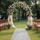 Carpet Runner Runway Rug, Glitter Silver Carpet Runner 55 GSM Thickness (2.46 x 30Feet) for Wedding Party Hallway Rug, Christmas Xmas Thanksgiving