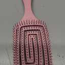 Detangling Brush, Dry and Wet Vented Detangler Hair Brush for Women and Men, Professional Paddle Curved Styling Hairbrush for Wet/Dry/Curly/Thick/Long/Damaged Hair, Pink