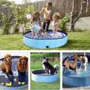 Dog Pool Foldable Dog Pool pet Pool Swimming Pool Portable Suitable for Indoor and Outdoor use (40x12in)
