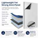 2Pcs Aluminum Composite Panel 5/32" Thicker Brushed Silver Sheet 36" x24“